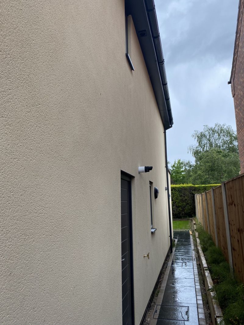 Rendering - New Build, Derbyshire. Weber Ivory render side elevation.: Swipe To View More Images