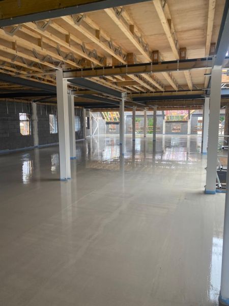 1st floor liquid flow screed - Medical Centre, Nuneaton, Warwickshire: Swipe To View More Images