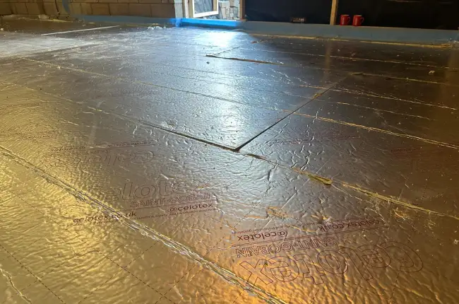 Home Extension Insulation & Screeding