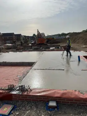 Click Here To Enlarge This Photo Of Concrete Floor Screeding In Mansfield Using BreedonFlow