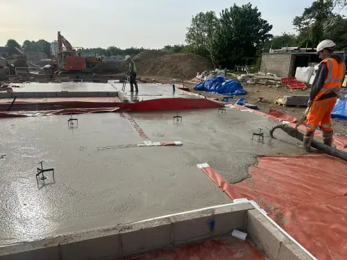 Click Here To Enlarge This Photo Of Concrete Floor Screeding In Mansfield Using BreedonFlow