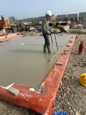 Click Here To Enlarge This Photo Of Concrete Floor Screeding In Mansfield Using BreedonFlow
