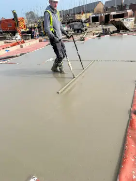 Click Here To Enlarge This Photo Of Concrete Floor Screeding In Mansfield Using BreedonFlow
