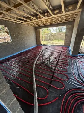 Click Here To Enlarge This Photo Of Liquid Anhydrite Screed With Underfloor Heating In Derbyshire