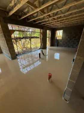 Click Here To Enlarge This Photo Of Liquid Anhydrite Screed With Underfloor Heating In Derbyshire