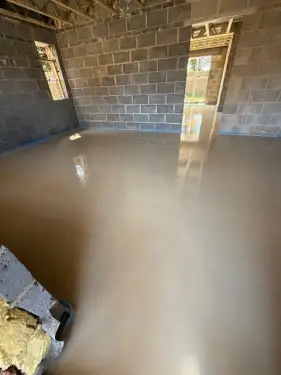 Click Here To Enlarge This Photo Of Liquid Anhydrite Screed With Underfloor Heating In Derbyshire