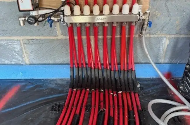 Liquid Anhydrite Screed With Underfloor Heating In Derbyshire