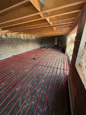 Click Here To Enlarge This Photo Of Underfloor Heating & Anhydrite Screed Installation In Ilkeston
