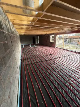 Click Here To Enlarge This Photo Of Underfloor Heating & Anhydrite Screed Installation In Ilkeston
