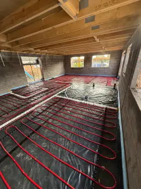 Click Here To Enlarge This Photo Of Underfloor Heating & Anhydrite Screed Installation In Ilkeston
