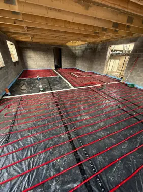 Click Here To Enlarge This Photo Of Underfloor Heating & Anhydrite Screed Installation In Ilkeston