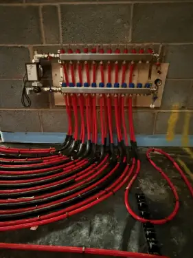 Click Here To Enlarge This Photo Of Underfloor Heating & Anhydrite Screed Installation In Ilkeston