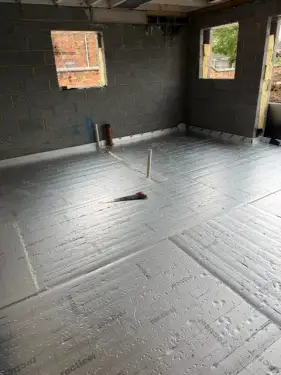 Click Here To Enlarge This Photo Of Liquid Anhydrite Screed & Underfloor Heating Installation - Draycott&comma; Derbyshire