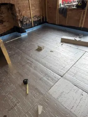 Click Here To Enlarge This Photo Of Liquid Anhydrite Screed & Underfloor Heating Installation - Draycott&comma; Derbyshire