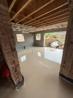 Click Here To Enlarge This Photo Of Liquid Anhydrite Screed & Underfloor Heating Installation - Draycott&comma; Derbyshire