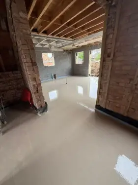 Click Here To Enlarge This Photo Of Liquid Anhydrite Screed & Underfloor Heating Installation - Draycott&comma; Derbyshire