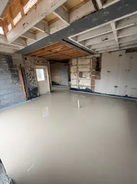 Click Here To Enlarge This Photo Of Liquid Anhydrite Screed & Underfloor Heating Installation - Draycott&comma; Derbyshire