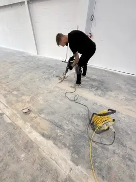 Click Here To Enlarge This Photo Of Floor Levelling & Screeding - Car Showroom Renovation In Derby