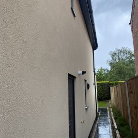 Rendering - New Build, Derbyshire. Weber Ivory render side elevation.: Click Here To View Larger Image